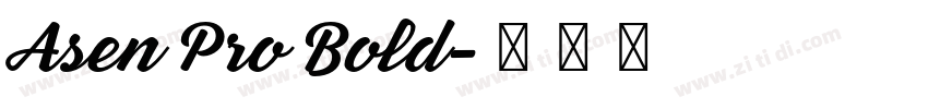 Asen Pro Bold字体转换